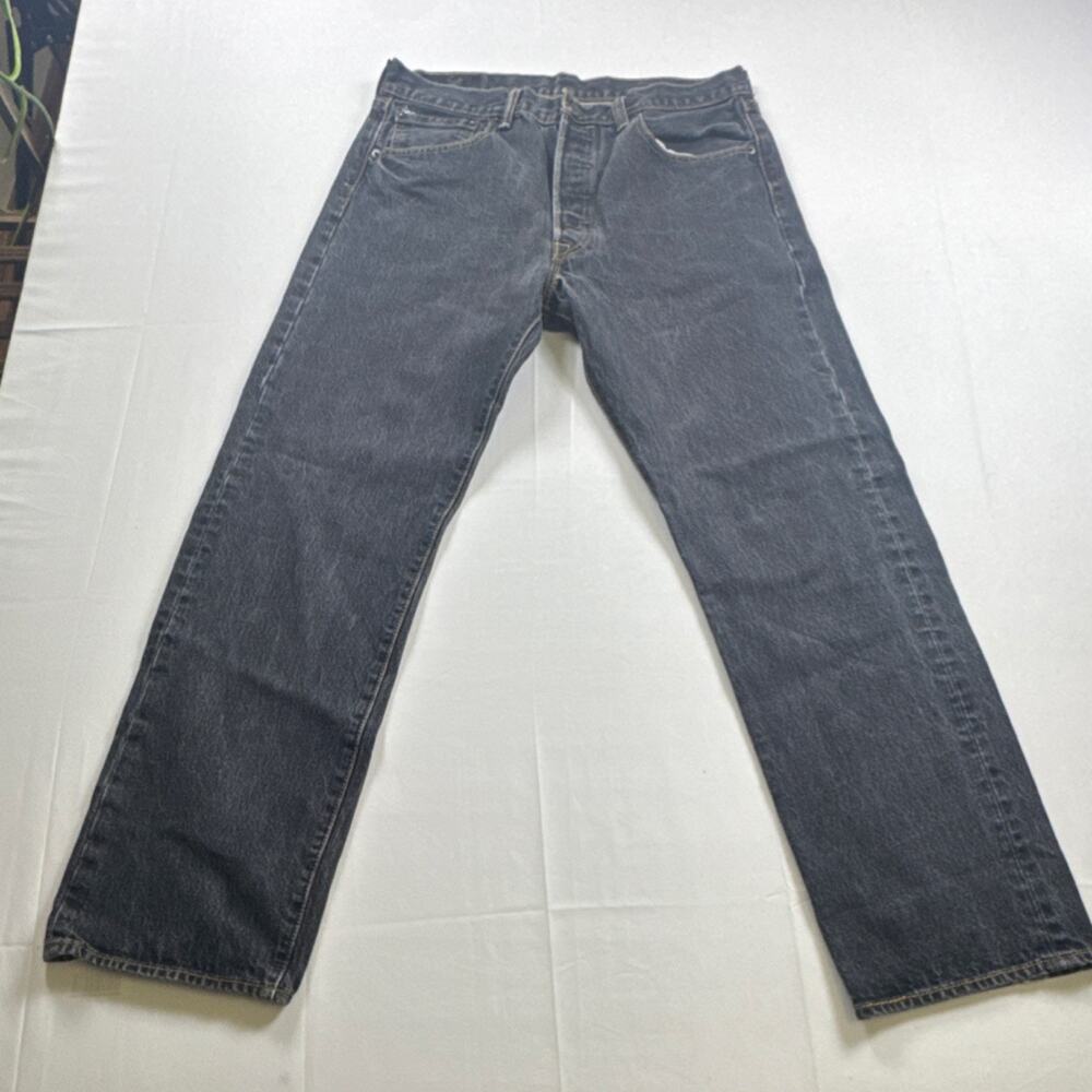 Levi’s 501 Straight Fit Black Denim Jeans W 34 /L32 Regular Mid Rise Classic